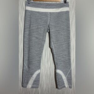Lululemon Athletica Gray and White Leggings